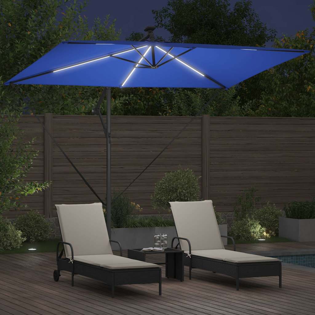 Parasol Azurblauw 294 x 200 x 270 cm Polyester en Aluminium is nu te koop bij PeponiXL, paradijselijk wonen!