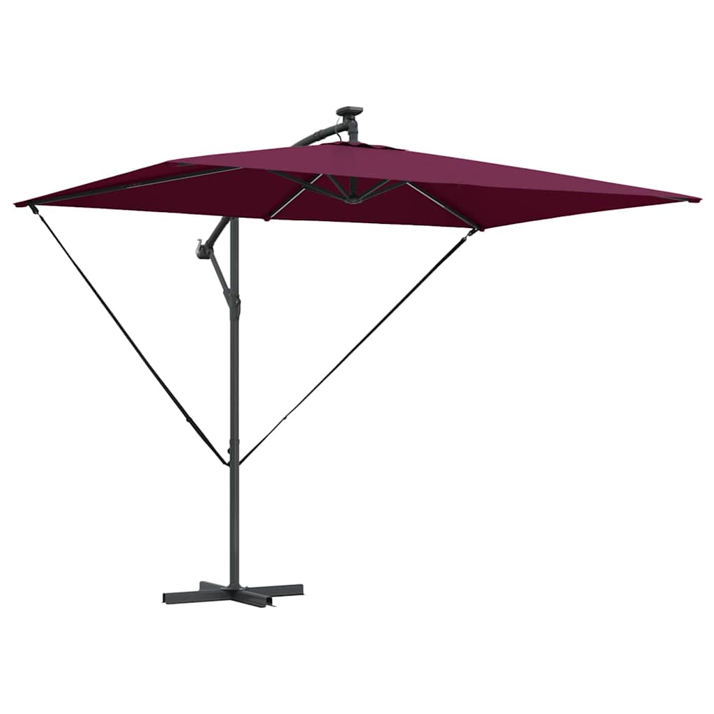 Parasol Bordeaux Rood 294 x 200 x 270 cm Polyester en Aluminium is nu te koop bij PeponiXL, paradijselijk wonen!
