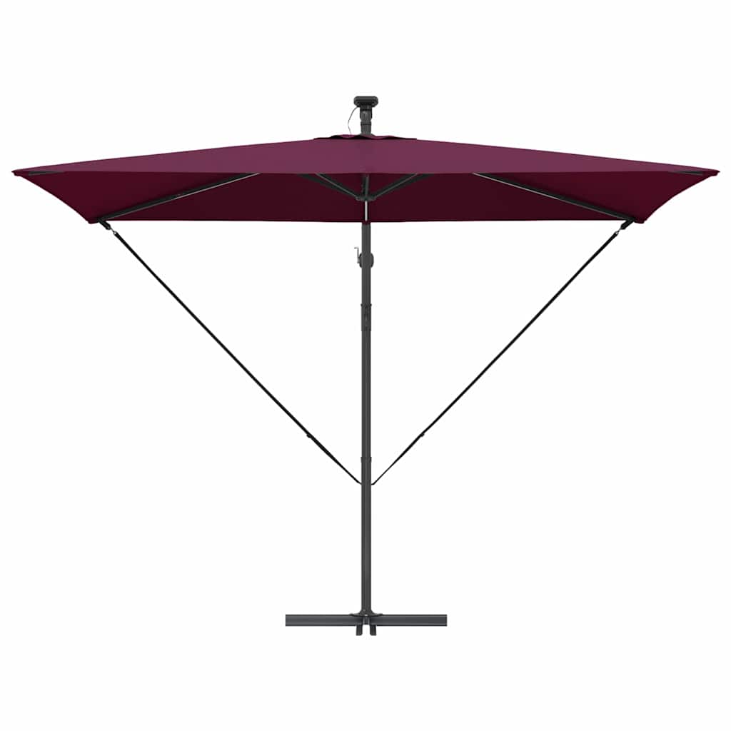 Parasol Bordeaux Rood 294 x 200 x 270 cm Polyester en Aluminium is nu te koop bij PeponiXL, paradijselijk wonen!