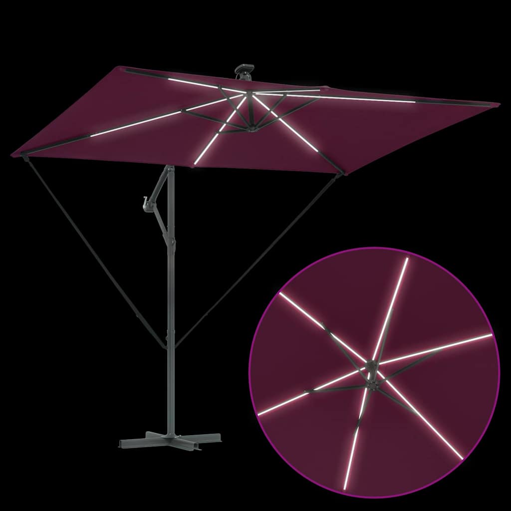 Parasol Bordeaux Rood 294 x 200 x 270 cm Polyester en Aluminium is nu te koop bij PeponiXL, paradijselijk wonen!