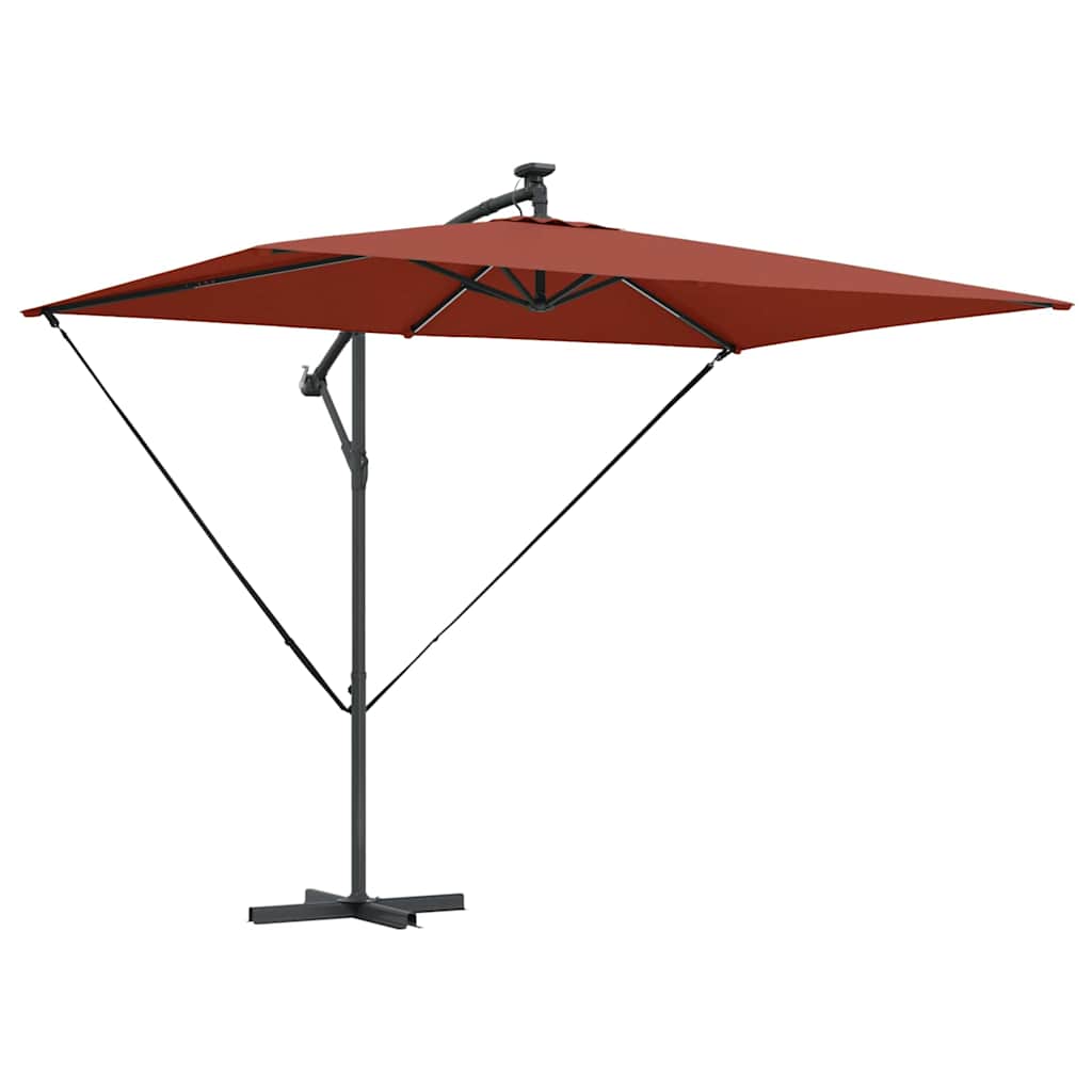 Parasol Terracotta 294 x 200 x 270 cm Polyester en Aluminium is nu te koop bij PeponiXL, paradijselijk wonen!
