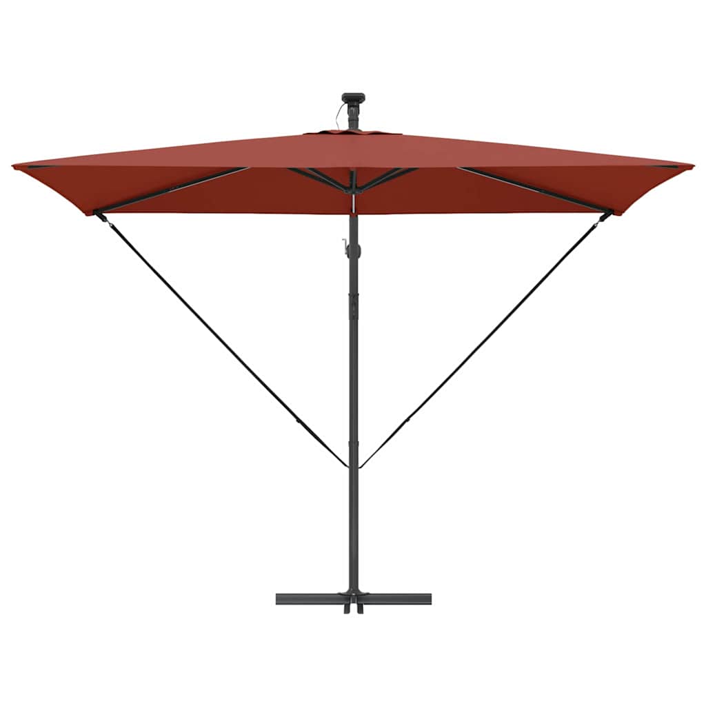 Parasol Terracotta 294 x 200 x 270 cm Polyester en Aluminium is nu te koop bij PeponiXL, paradijselijk wonen!