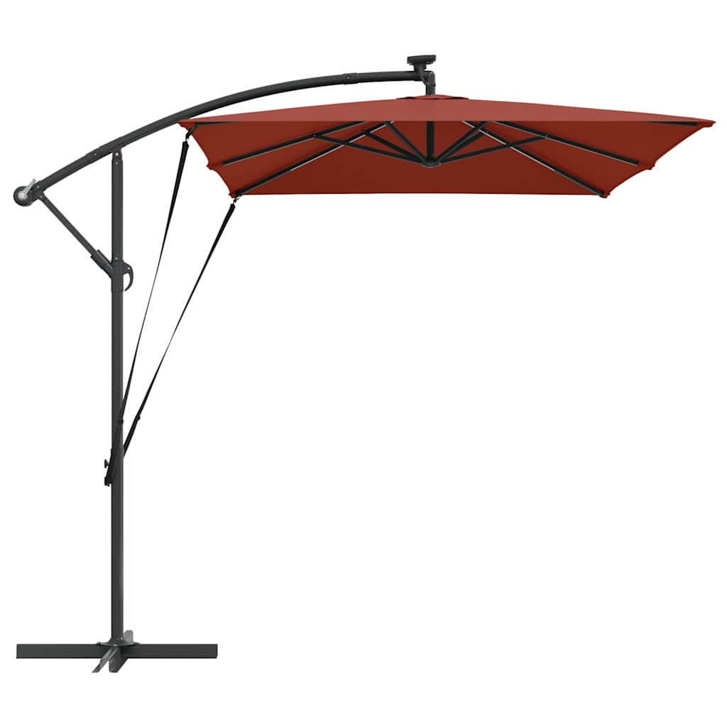Parasol Terracotta 294 x 200 x 270 cm Polyester en Aluminium is nu te koop bij PeponiXL, paradijselijk wonen!