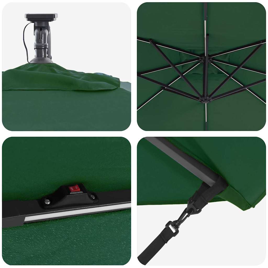 Parasol Groen 249 x 249 x 250 cm Polyester en Aluminium is nu te koop bij PeponiXL, paradijselijk wonen!
