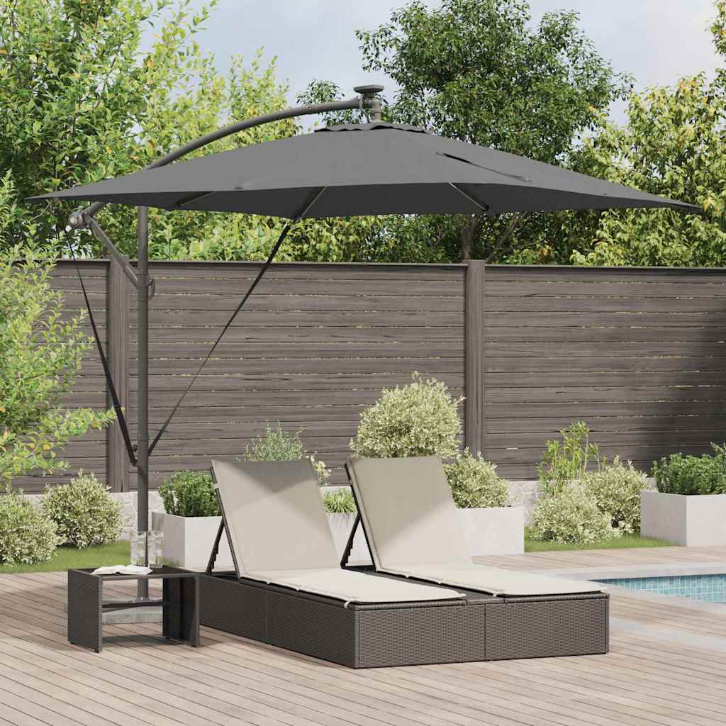 Parasol Antraciet 249 x 249 x 250 cm Polyester en Aluminium is nu te koop bij PeponiXL, paradijselijk wonen!