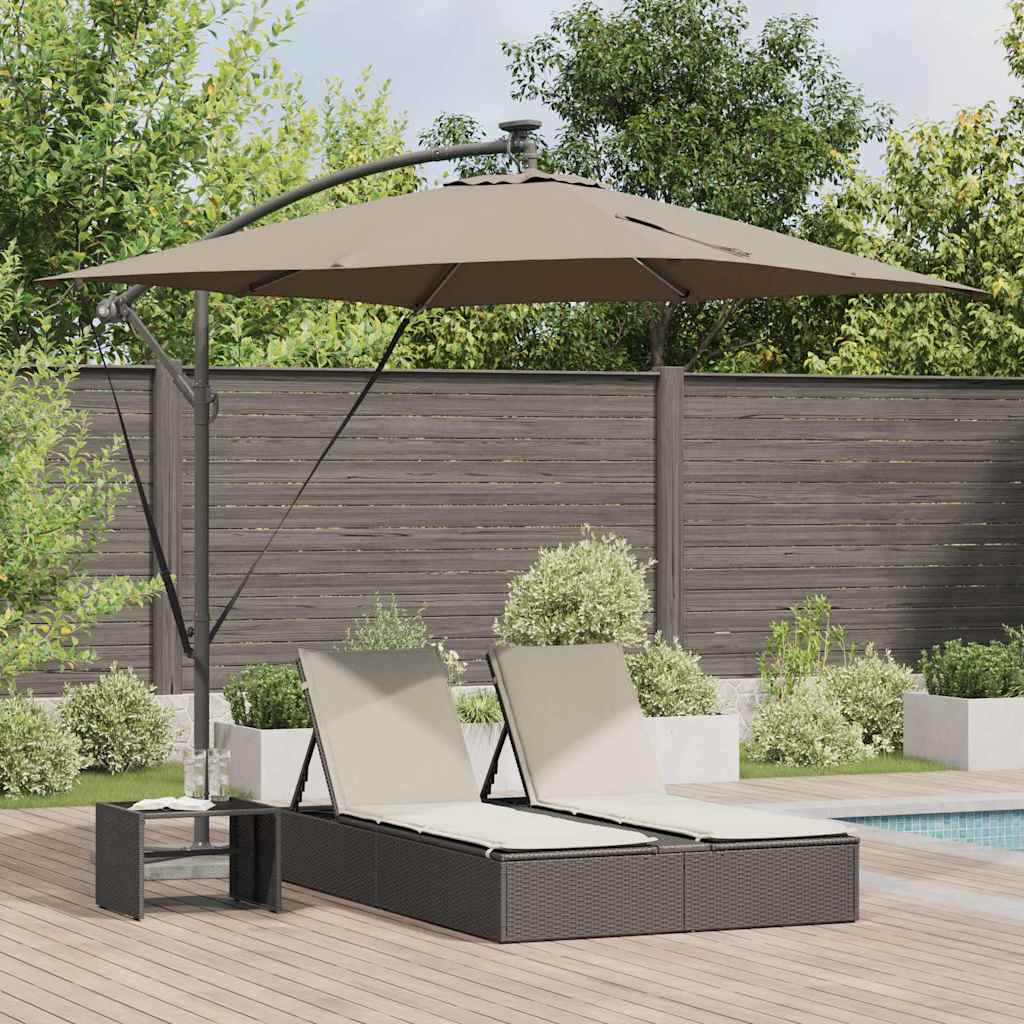 Parasol Taupe 249 x 249 x 250 cm Polyester en Aluminium is nu te koop bij PeponiXL, paradijselijk wonen!