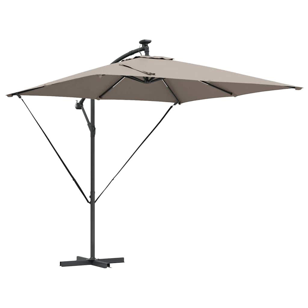 Parasol Taupe 249 x 249 x 250 cm Polyester en Aluminium is nu te koop bij PeponiXL, paradijselijk wonen!