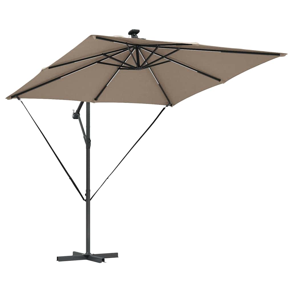 Parasol Taupe 249 x 249 x 250 cm Polyester en Aluminium is nu te koop bij PeponiXL, paradijselijk wonen!