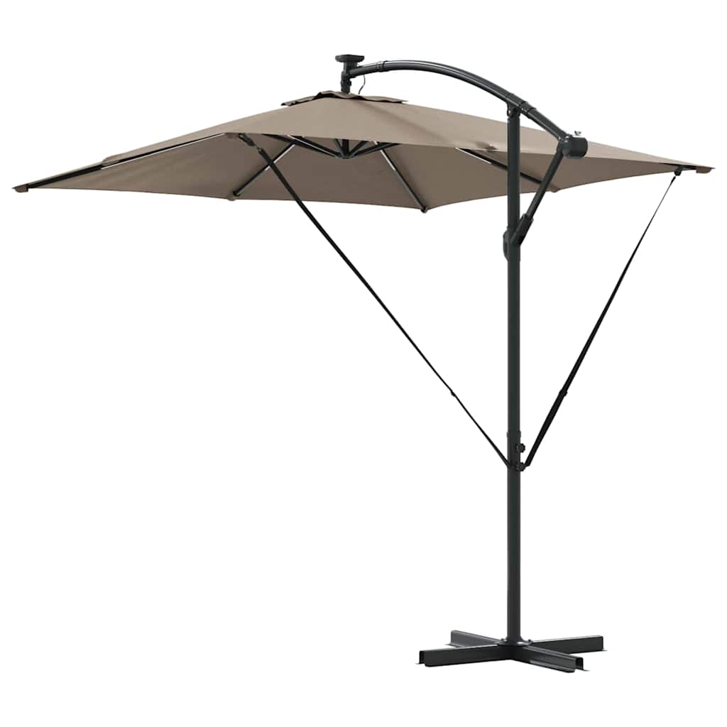 Parasol Taupe 249 x 249 x 250 cm Polyester en Aluminium is nu te koop bij PeponiXL, paradijselijk wonen!