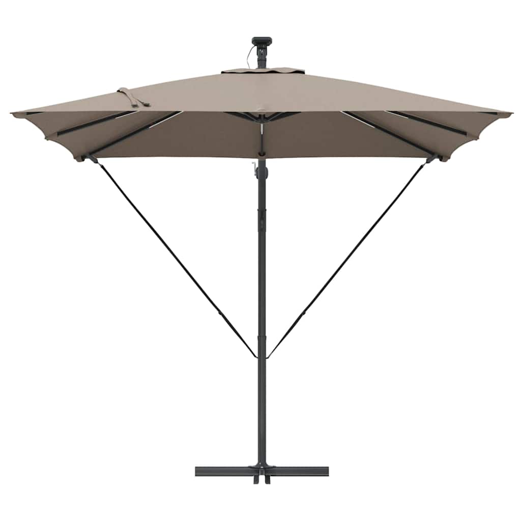 Parasol Taupe 249 x 249 x 250 cm Polyester en Aluminium is nu te koop bij PeponiXL, paradijselijk wonen!