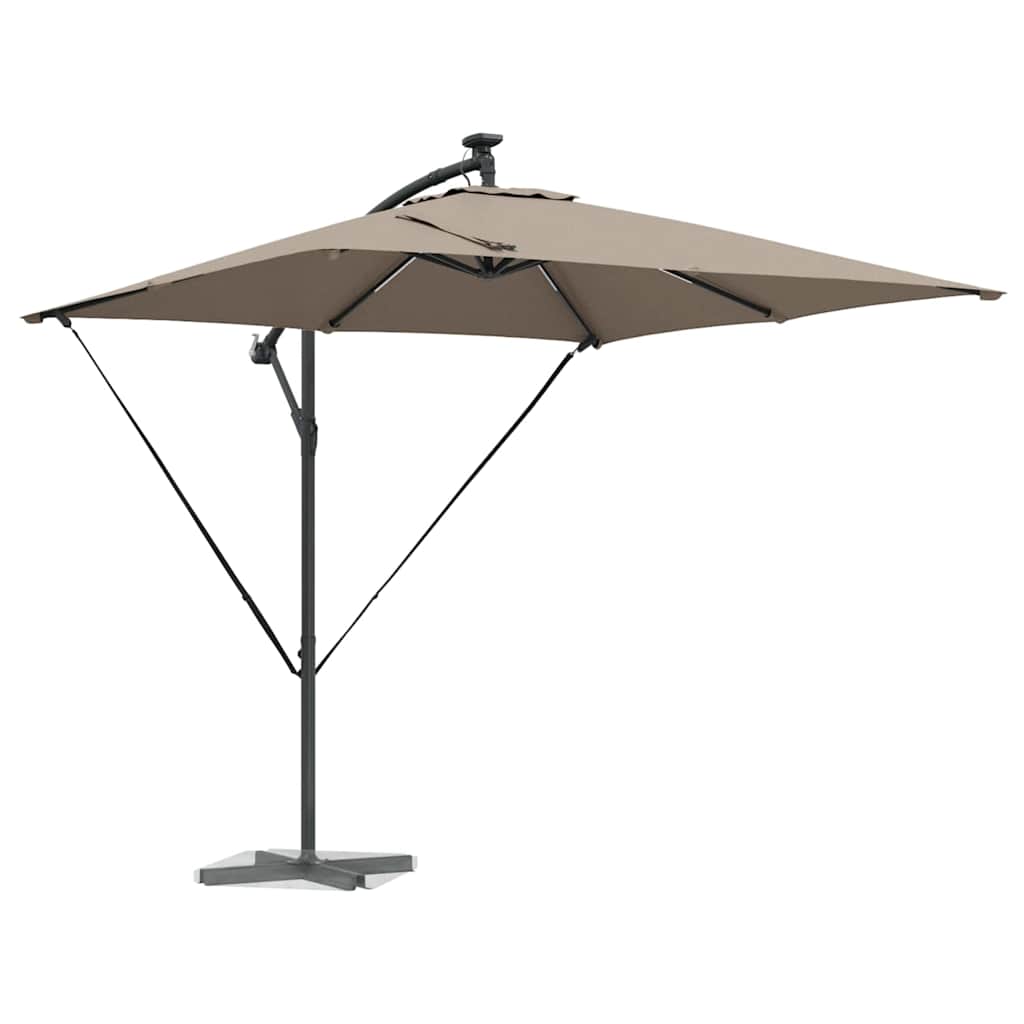 Parasol Taupe 249 x 249 x 250 cm Polyester en Aluminium is nu te koop bij PeponiXL, paradijselijk wonen!