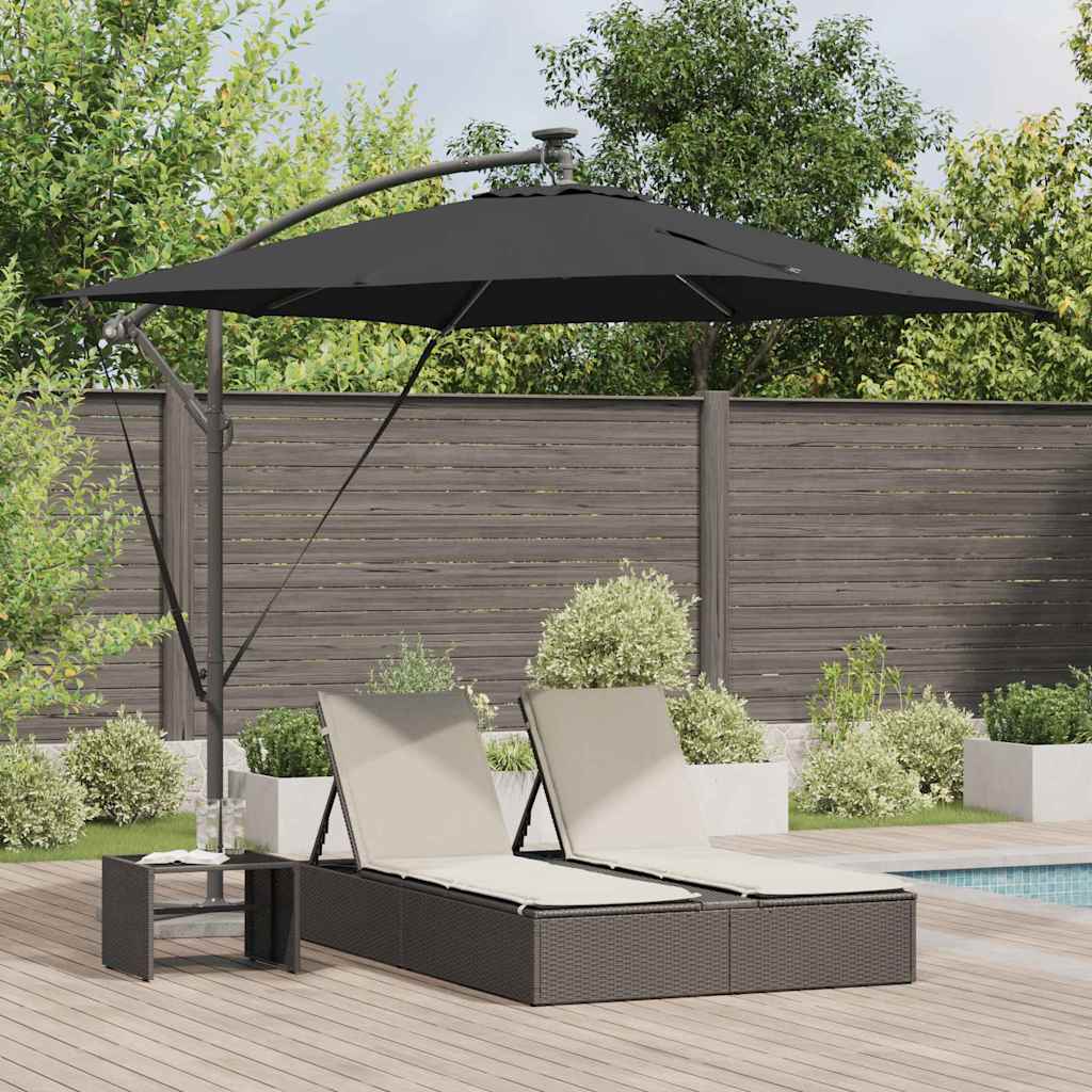 Parasol Zwart 249 x 249 x 250 cm Polyester en Aluminium is nu te koop bij PeponiXL, paradijselijk wonen!