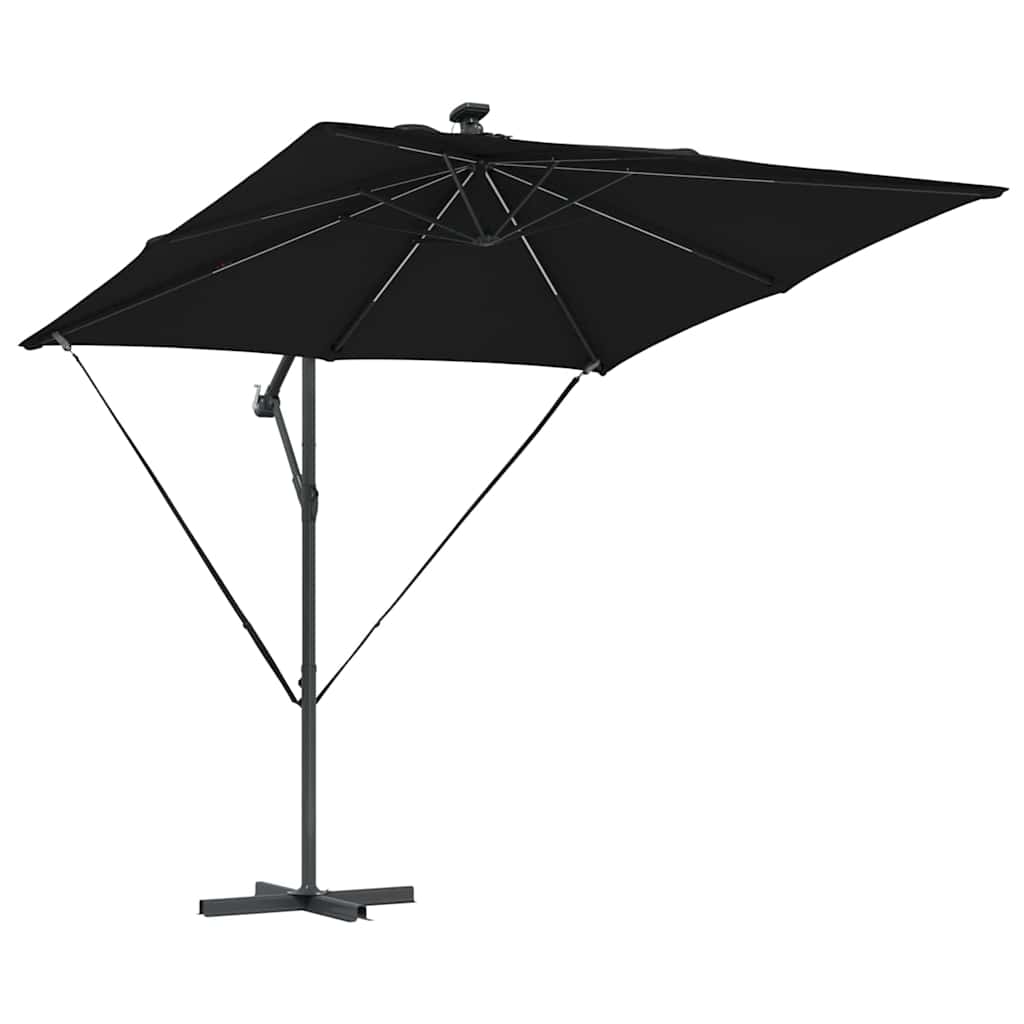 Parasol Zwart 249 x 249 x 250 cm Polyester en Aluminium is nu te koop bij PeponiXL, paradijselijk wonen!