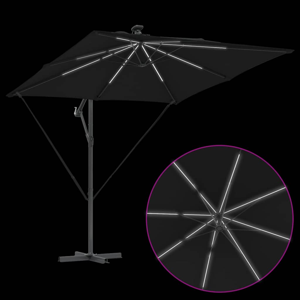 Parasol Zwart 249 x 249 x 250 cm Polyester en Aluminium is nu te koop bij PeponiXL, paradijselijk wonen!
