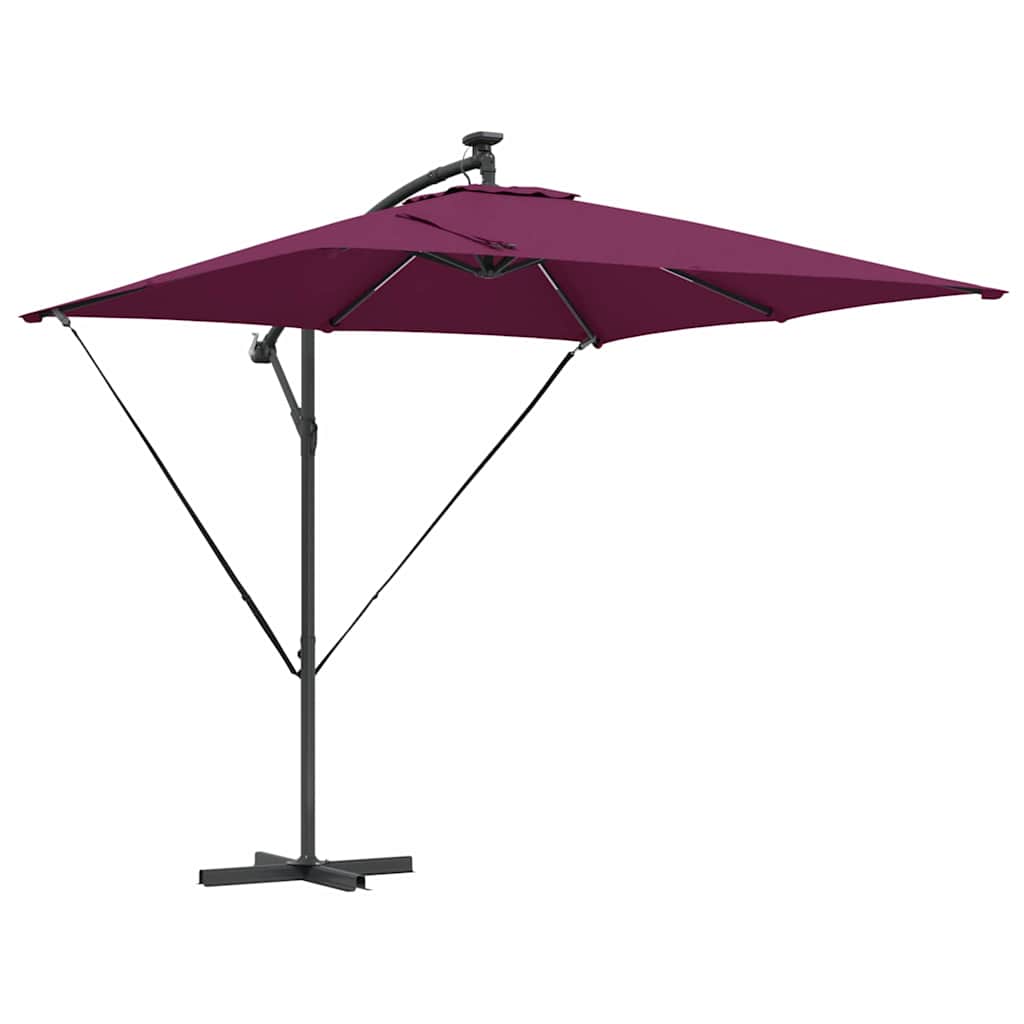 Parasol Bordeaux Rood 249 x 249 x 250 cm Polyester en Aluminium is nu te koop bij PeponiXL, paradijselijk wonen!