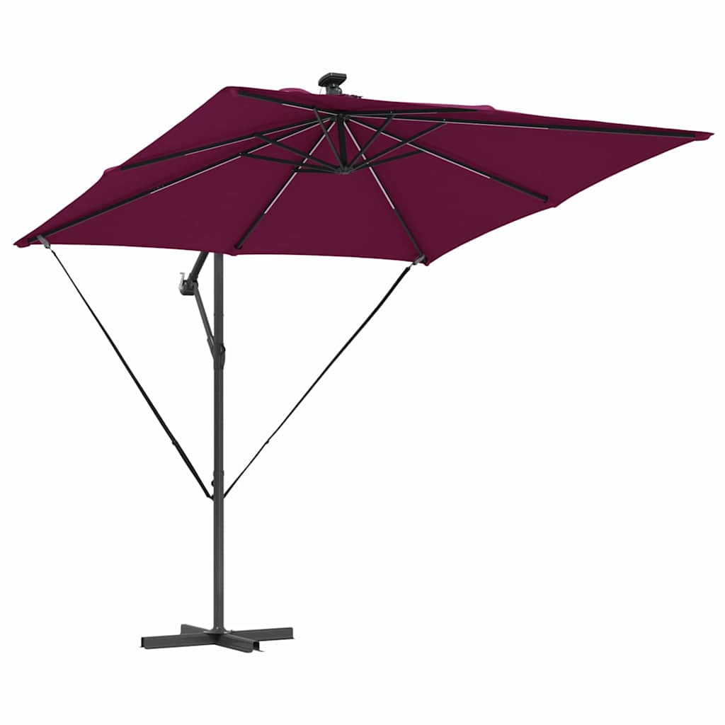 Parasol Bordeaux Rood 249 x 249 x 250 cm Polyester en Aluminium is nu te koop bij PeponiXL, paradijselijk wonen!