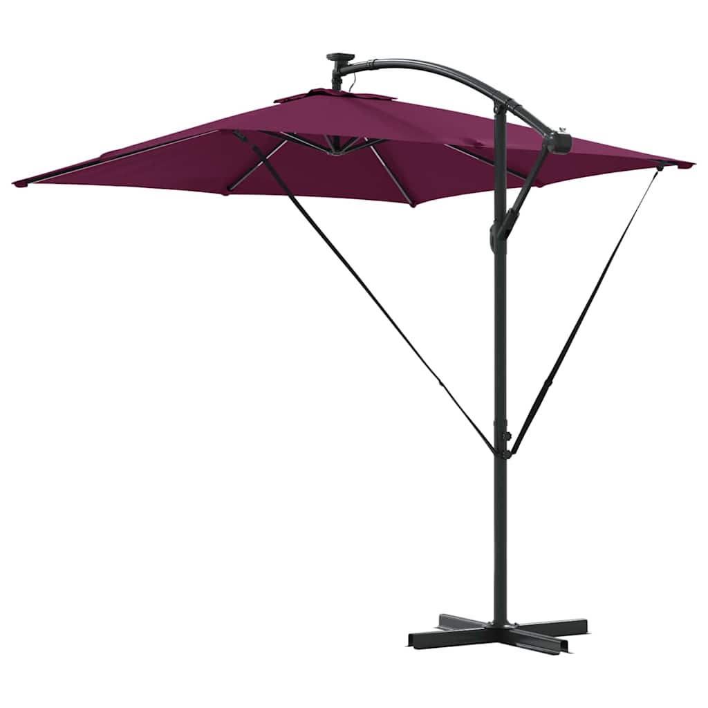 Parasol Bordeaux Rood 249 x 249 x 250 cm Polyester en Aluminium is nu te koop bij PeponiXL, paradijselijk wonen!