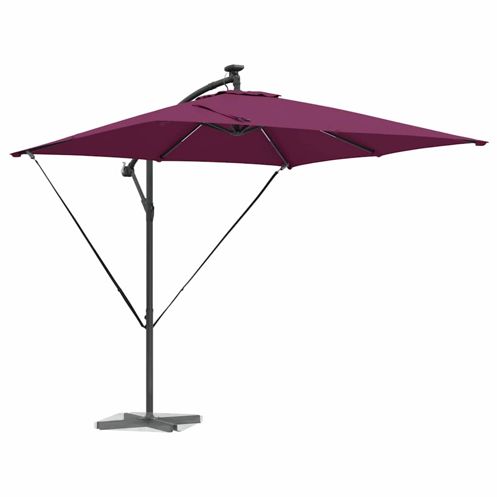 Parasol Bordeaux Rood 249 x 249 x 250 cm Polyester en Aluminium is nu te koop bij PeponiXL, paradijselijk wonen!