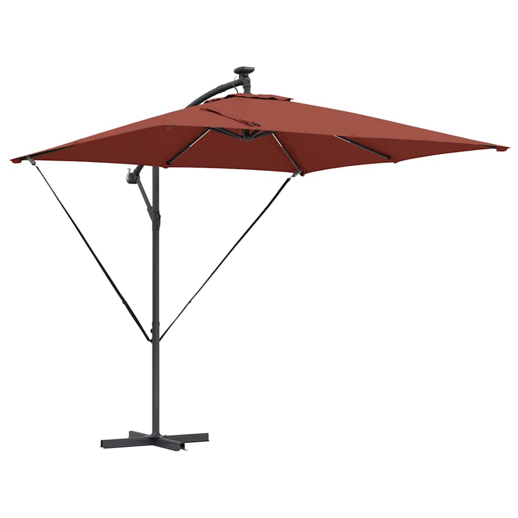 Parasol Terracotta 249 x 249 x 250 cm Polyester en Aluminium is nu te koop bij PeponiXL, paradijselijk wonen!