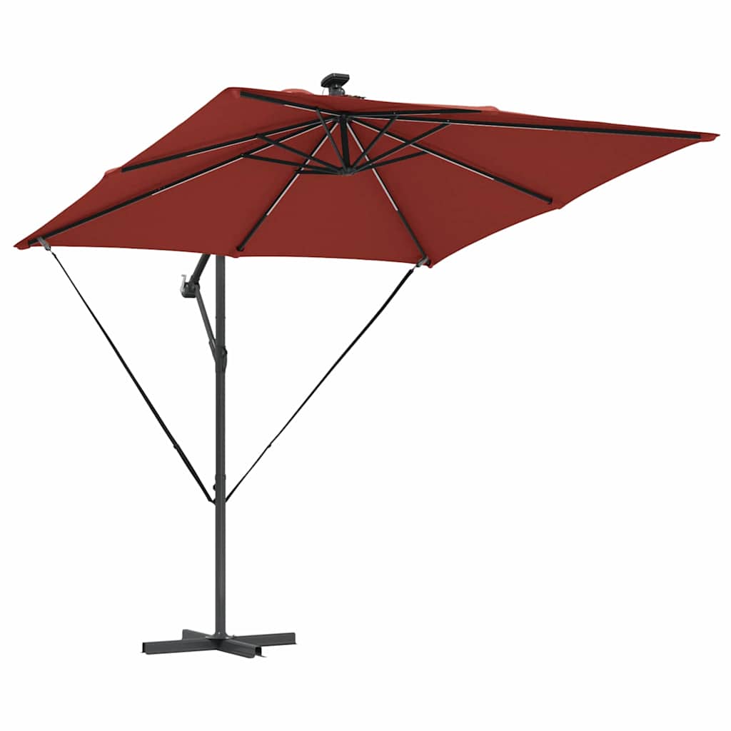 Parasol Terracotta 249 x 249 x 250 cm Polyester en Aluminium is nu te koop bij PeponiXL, paradijselijk wonen!