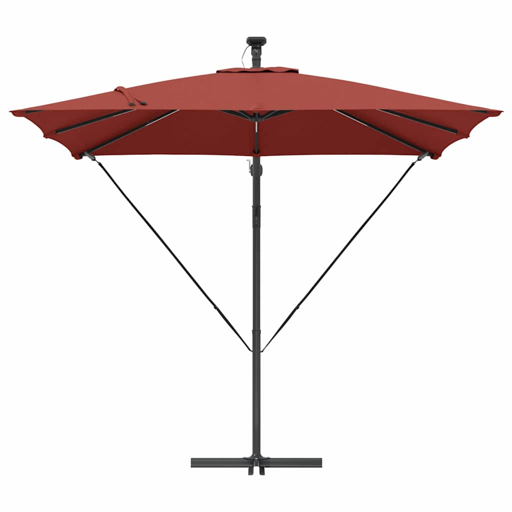 Parasol Terracotta 249 x 249 x 250 cm Polyester en Aluminium is nu te koop bij PeponiXL, paradijselijk wonen!