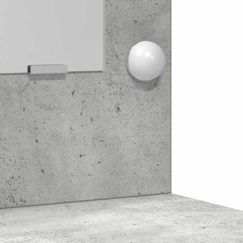 Plafondtafel met spiegellichten 3 pcs Beton Grijs Bewerkt hout is nu te koop bij PeponiXL, paradijselijk wonen!