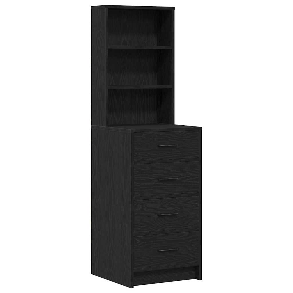 Plafondtafel met lade 3 pcs Zwart 40 x 41 x 135 cm Bewerkt hout is nu te koop bij PeponiXL, paradijselijk wonen!