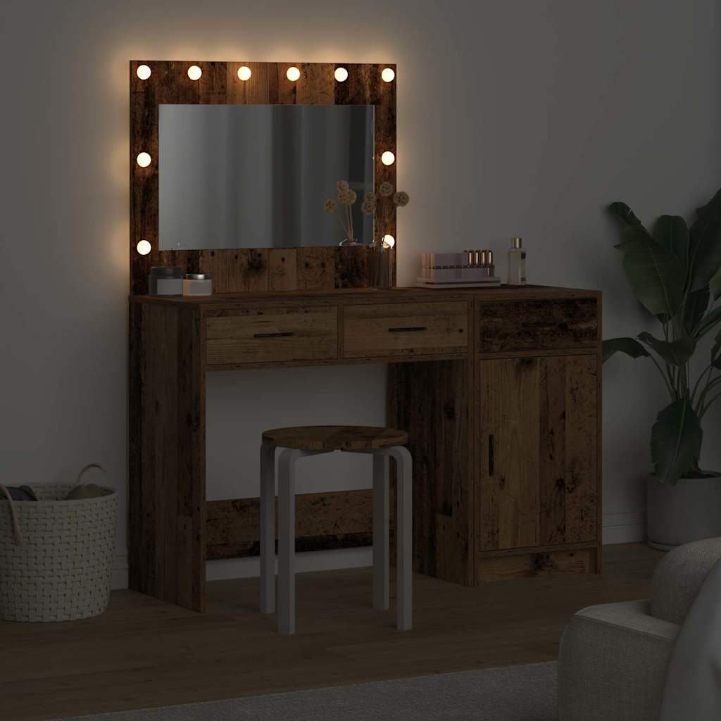 Plafondtafel met spiegellichten 2 pcs Bruin Bewerkt hout is nu te koop bij PeponiXL, paradijselijk wonen!