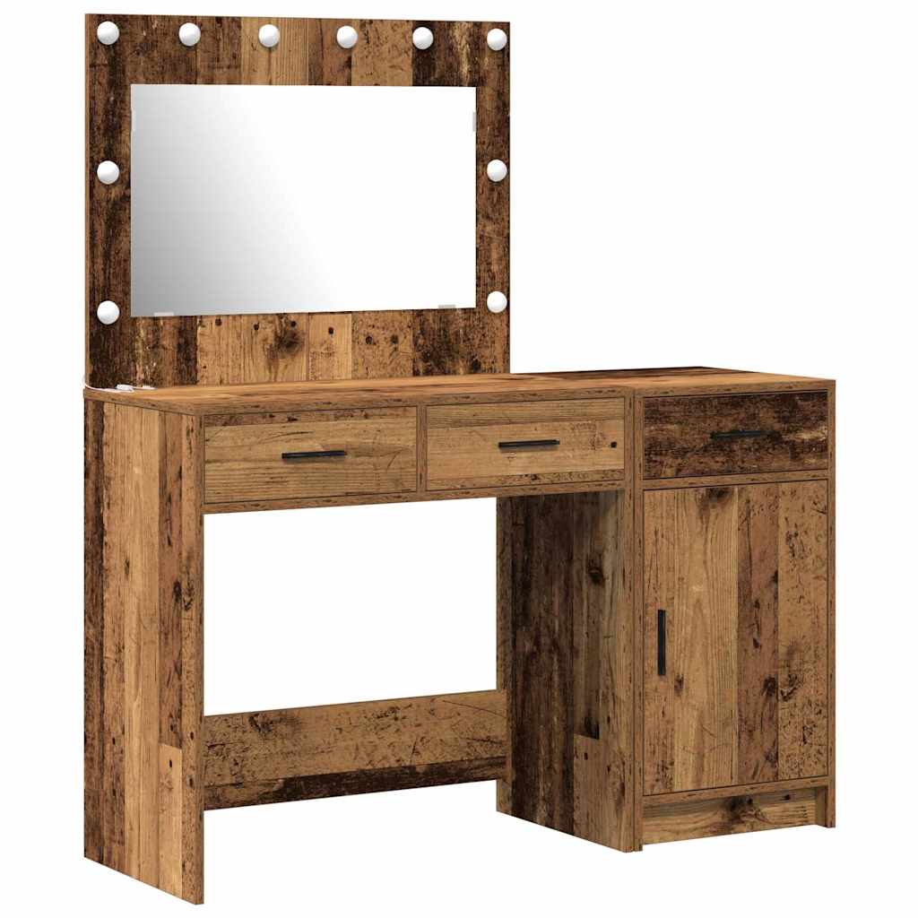 Plafondtafel met spiegellichten 2 pcs Bruin Bewerkt hout is nu te koop bij PeponiXL, paradijselijk wonen!