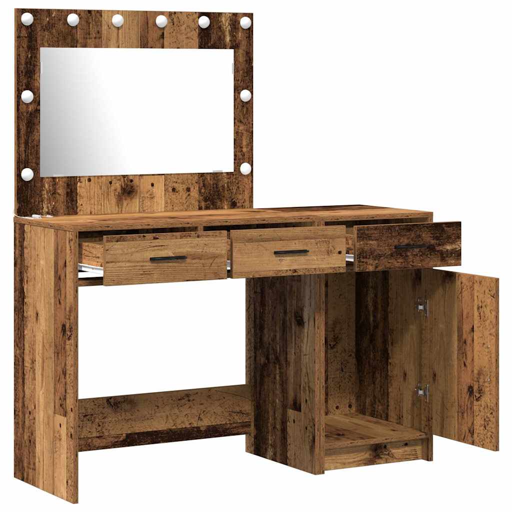 Plafondtafel met spiegellichten 2 pcs Bruin Bewerkt hout is nu te koop bij PeponiXL, paradijselijk wonen!