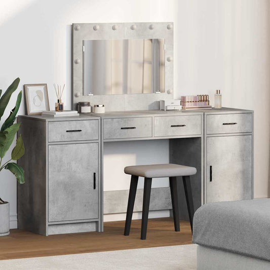 Plafondtafel met spiegellichten 3 pcs Grijs Bewerkt hout is nu te koop bij PeponiXL, paradijselijk wonen!