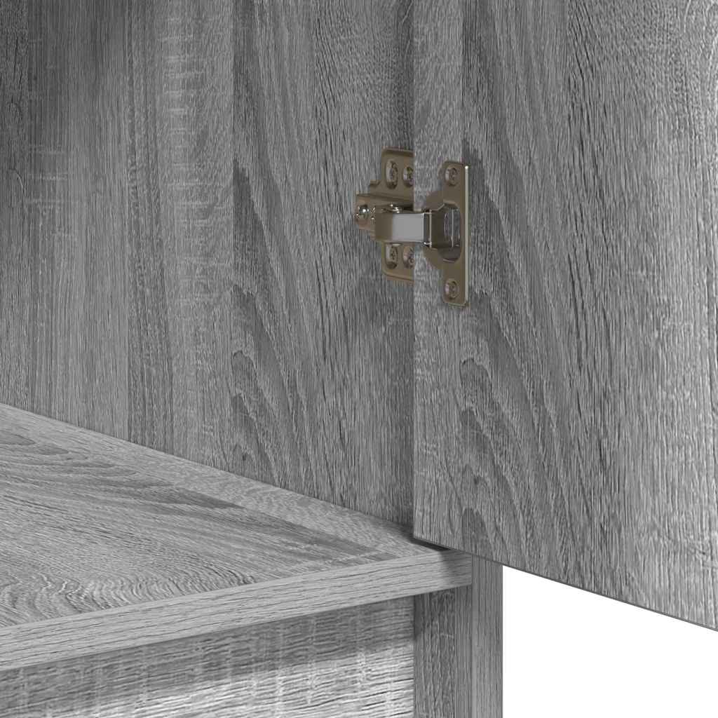 Plafondtafel met spiegellichten 3 pcs Grijs Bewerkt hout is nu te koop bij PeponiXL, paradijselijk wonen!