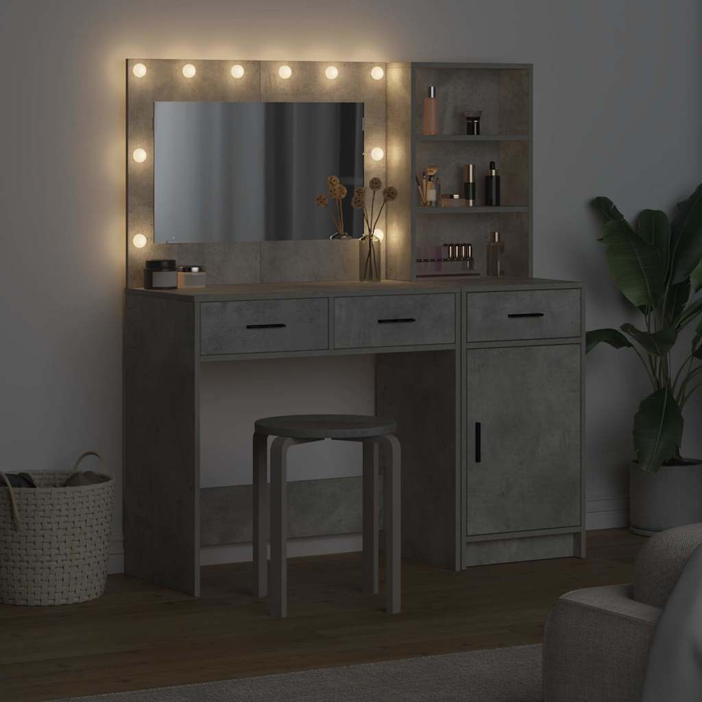 Plafondtafel met spiegellichten 2 pcs Grijs Bewerkt hout is nu te koop bij PeponiXL, paradijselijk wonen!
