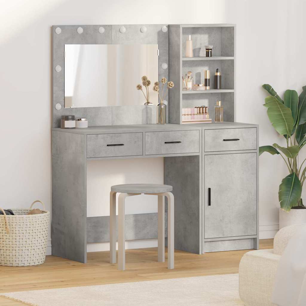 Plafondtafel met spiegellichten 2 pcs Grijs Bewerkt hout is nu te koop bij PeponiXL, paradijselijk wonen!