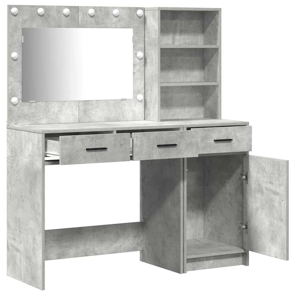 Plafondtafel met spiegellichten 2 pcs Grijs Bewerkt hout is nu te koop bij PeponiXL, paradijselijk wonen!