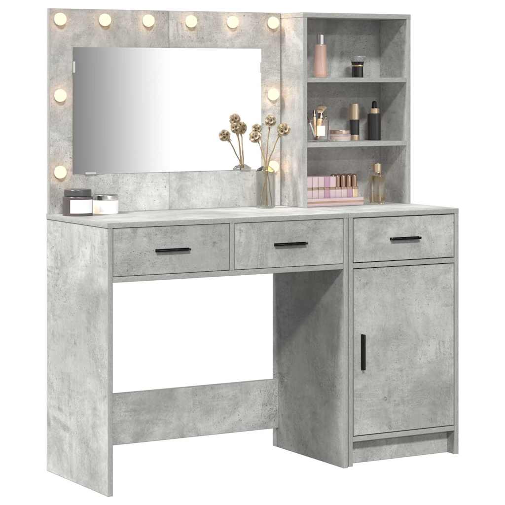 Plafondtafel met spiegellichten 2 pcs Grijs Bewerkt hout is nu te koop bij PeponiXL, paradijselijk wonen!