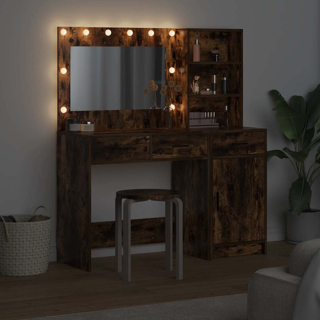 Plafondtafel met spiegellichten 2 pcs Bruin Bewerkt hout is nu te koop bij PeponiXL, paradijselijk wonen!