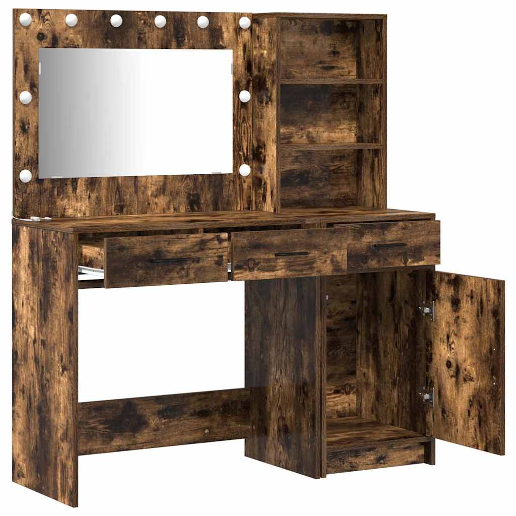 Plafondtafel met spiegellichten 2 pcs Bruin Bewerkt hout is nu te koop bij PeponiXL, paradijselijk wonen!
