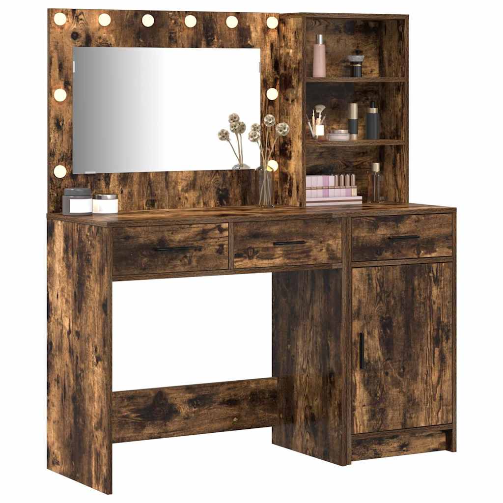 Plafondtafel met spiegellichten 2 pcs Bruin Bewerkt hout is nu te koop bij PeponiXL, paradijselijk wonen!