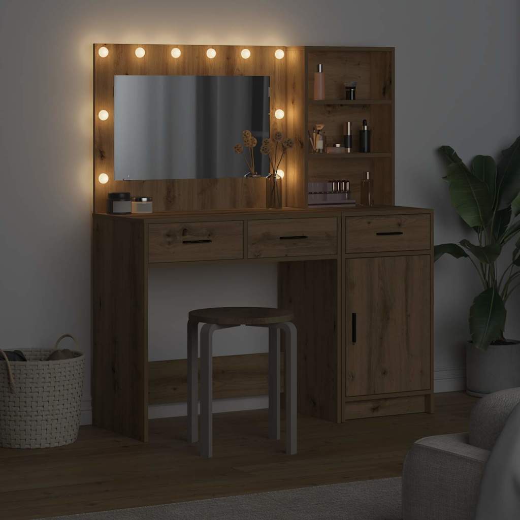 Plafondtafel met spiegellichten 2 pcs Bruin Bewerkt hout is nu te koop bij PeponiXL, paradijselijk wonen!