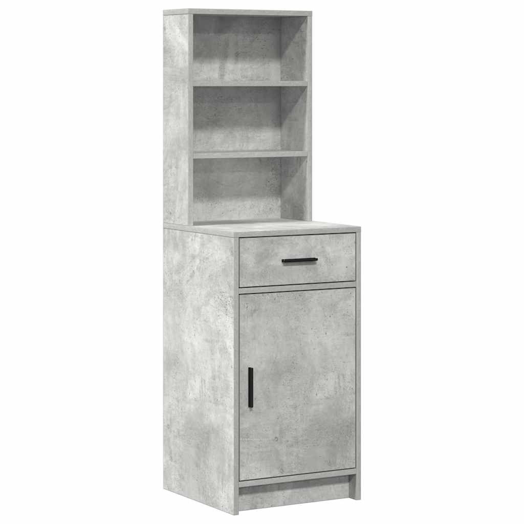 Make-up tafel set met LED 2 pcs Beton Grijs Bewerkt hout is nu te koop bij PeponiXL, paradijselijk wonen!