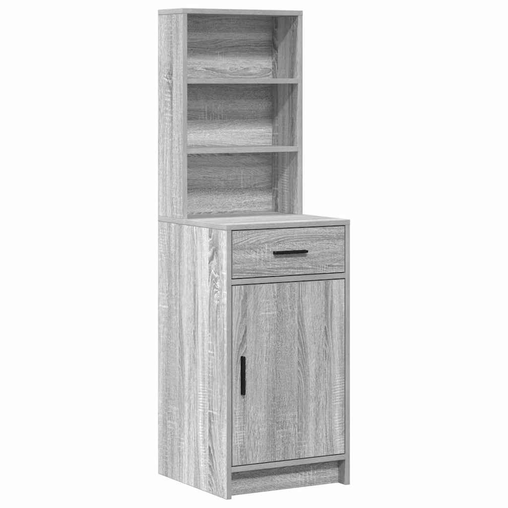 Make-up tafel set met LED 2 pcs Grijs Sonoma Bewerkt hout is nu te koop bij PeponiXL, paradijselijk wonen!