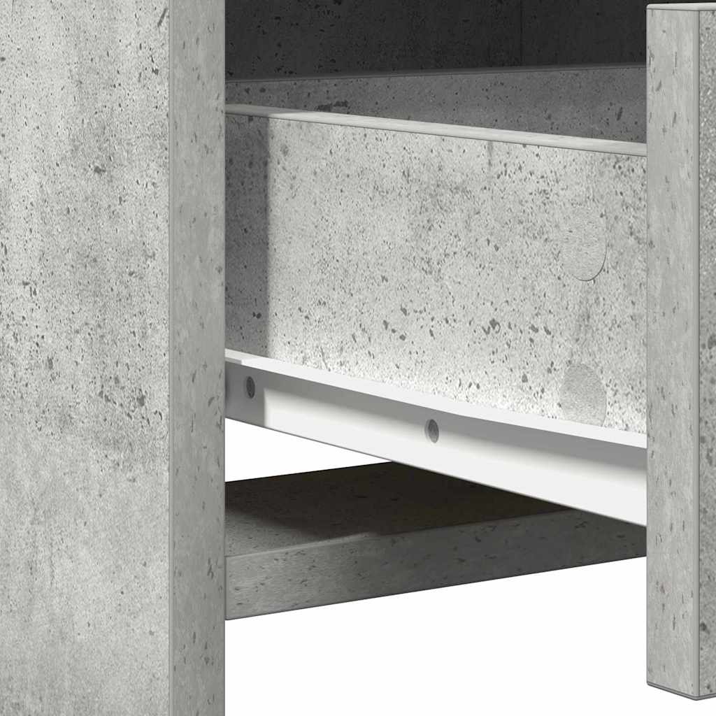 Make-up tafel set met LED 3 pcs Beton Grijs Bewerkt hout is nu te koop bij PeponiXL, paradijselijk wonen!