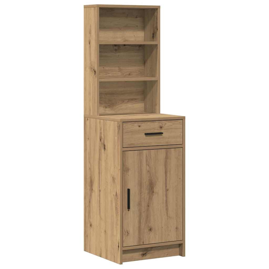 Toilettafel Set 3 pcs artisanaal eikenkleurig Bewerkt hout is nu te koop bij PeponiXL, paradijselijk wonen!