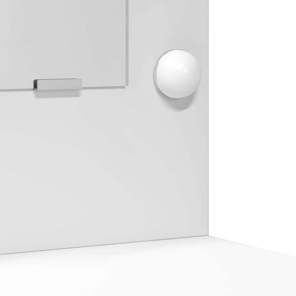 Toilettafel Set met LED -striplichten 3 pcs Wit Bewerkt hout is nu te koop bij PeponiXL, paradijselijk wonen!