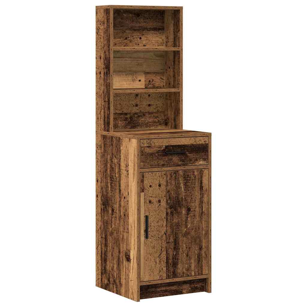 Make-up tafel set met LED met lade 3 pcs Oudhout Bewerkt hout is nu te koop bij PeponiXL, paradijselijk wonen!