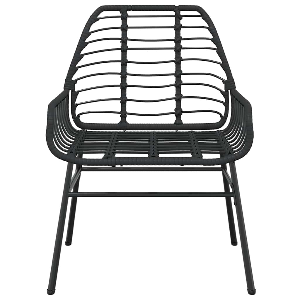 3-delige Tuinset poly rattan glas zwart is nu te koop bij PeponiXL, paradijselijk wonen!