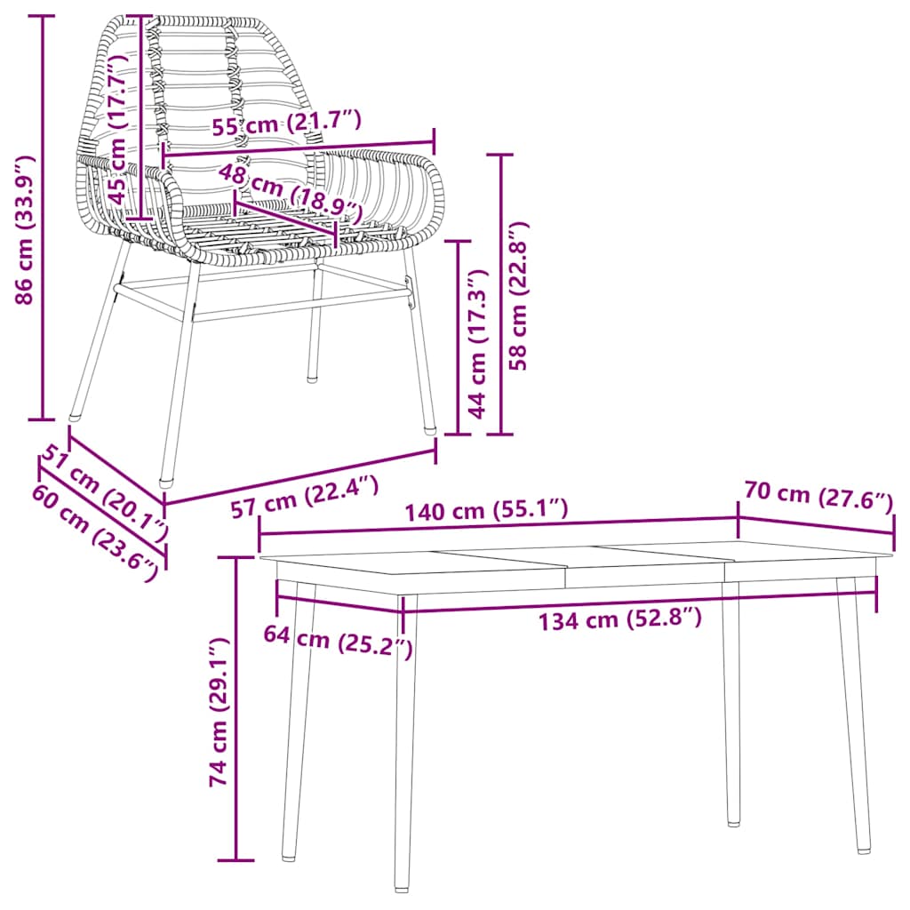 5-delige Tuinset poly rattan glas zwart is nu te koop bij PeponiXL, paradijselijk wonen!