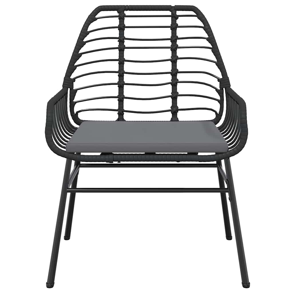 3-delige Tuinset met kussens poly rattan glas zwart is nu te koop bij PeponiXL, paradijselijk wonen!