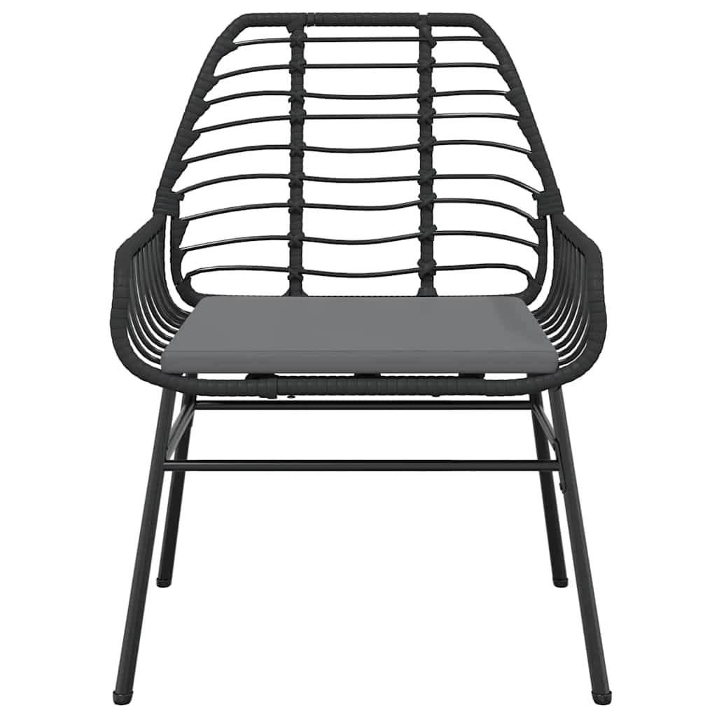 5-delige Tuinset met kussens poly rattan glas zwart is nu te koop bij PeponiXL, paradijselijk wonen!